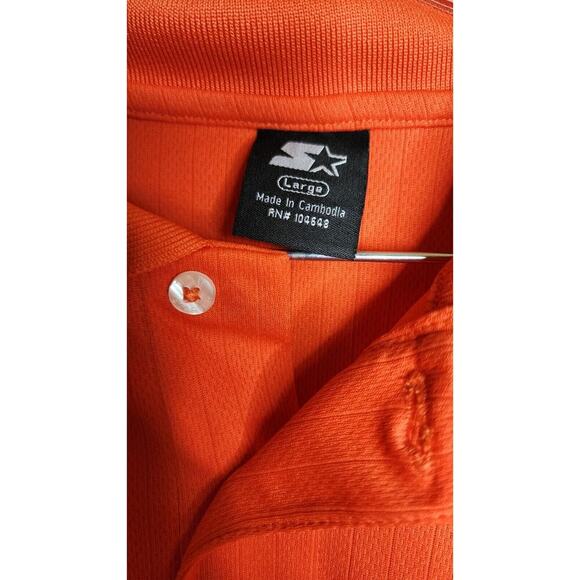 Starter OSU Cowboys, Orange, Short Sleeve Polo Size Mens Large - Picture 3 of 7